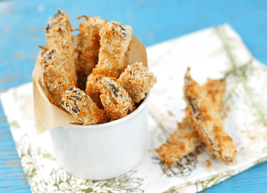 Wild Herb Spiced Panko Eggplant Chips sprinkled with Wild Herb Salt &ndash; Outback Spirit