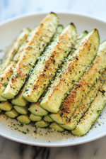 Oven Baked Parmesan and Wild Herb Zucchini
