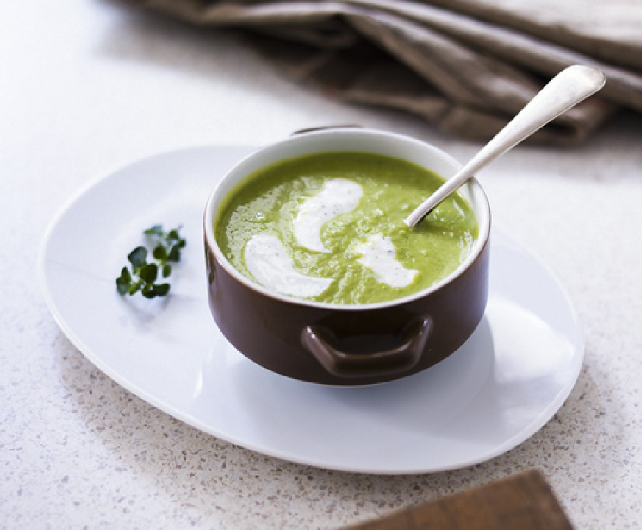 Green Pea and River Mint Soup with River Mint Yoghurt