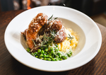 Chilli Pepperleaf Jam sausages with Mountain Pepperleaf Mash