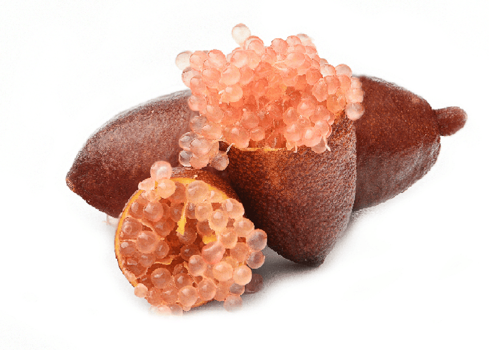 Wonderful pink Finger Limes that we freeze dry and sell as a convenient dry Powder
