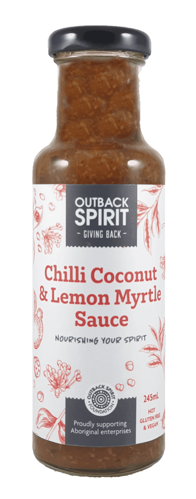 Outback Spirit Sauce Coconut Lemon Myrtle Chilli Sauce 250ml (8.45 Fl Oz) - Carton of 6