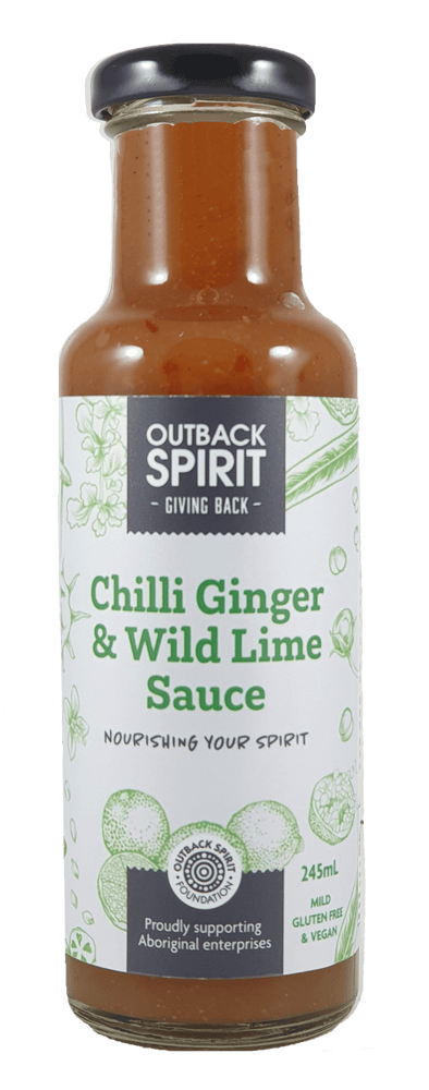 Outback Spirit Sauce Wild Lime Chilli Ginger Sauce 250ml (8fl Oz) - Carton of 6