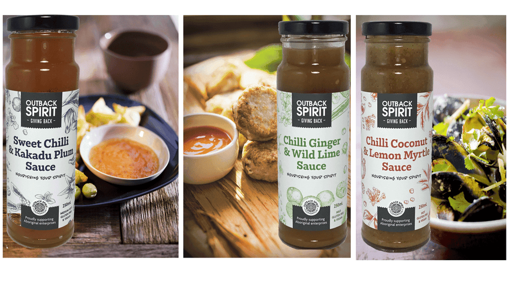 Outback Spirit Sauces and Chutney Collection -  6 Pack Mixed Outback Spirit Sauces